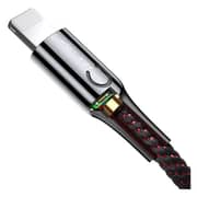 Baseus C-Shaped Light Intelligent Power Off Lightning Cable Black 1m