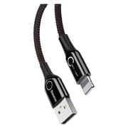 Baseus C-Shaped Light Intelligent Power Off Lightning Cable Black 1m