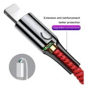 Baseus C-Shaped Light Intelligent Power Off Lightning Cable Black 1m