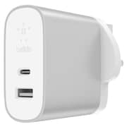 Belkin F7U061my-SLV 27W+12W USB-C/A Dual Home Charger Silver