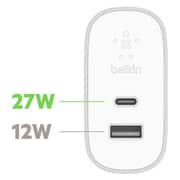 Belkin F7U061my-SLV 27W+12W USB-C/A Dual Home Charger Silver