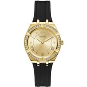 Guess Cosmo Black Silicone Analog Watch For Women GW0034L1