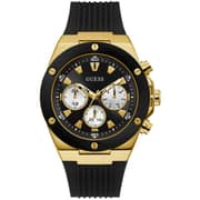 Guess Poseidon Black Silicone Multi-function Watch For Men GW0057G1