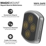 Scosche Magic Mount Pro Dual Power Socket Charging Mount Black/Silver