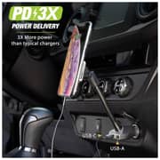 Scosche Magic Mount Pro Dual Power Socket Charging Mount Black/Silver