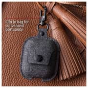 Twelve South AirSnap Leather Protective Case For AirPods - Dark Grey