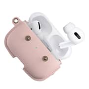 Woodcessories AirPod Pro Leather Necklace Strap Case Old Rose