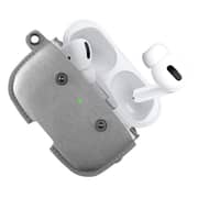 Woodcessories AirPod Pro Leather Necklace Strap Case Stone Grey