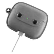 Woodcessories AirPod Pro Leather Necklace Strap Case Stone Grey