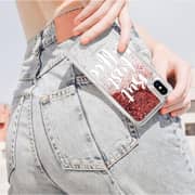 Casetify Glitter Case iPhone Xs/X Rose Gold But First Coffee