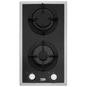 Beko 30cm Built-in Ceramic Electric Hob, 2 Zones, Stainless Steel - HDCC32200X