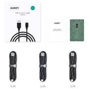 Aukey CB-CMD3 USBC Cable 1M Black X 3 Pack