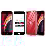 Glassology 5D Tempered Glass + Back Case Clear For iPhone SE