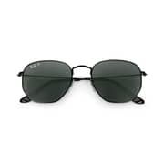 Ray-Ban Hexagonal Black Sunglasses Unisex RB3548N 002/58