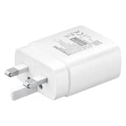 محول السفر من سامسونج  45W  مع كابل من  Type-C  أبيض