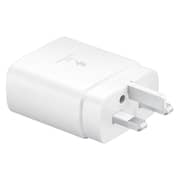 محول السفر من سامسونج  45W  مع كابل من  Type-C  أبيض