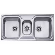 TEKA Inset Stainless Steel Sink Two Bowls And One Auxiliary Bowl Classic 2½B