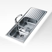 TEKA Inset Stainless Steel Sink Reversible 2-Bowl Compact Design - Classic 2B 1D