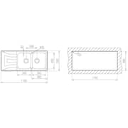 TEKA UNIVERSO 2B 1D Inset kitchen sink