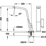 TEKA Single‑Lever Kitchen Tap Flat Swivel Spout - IC 915