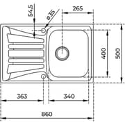 TEKA BASICO 86 1B 1D Inset Stainless Steel Kitchen Sink