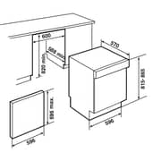 TEKA DW 605 S VR02 60cm Partially Integrated Dishwasher with 6 washing programs