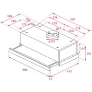 TEKA Pull‑Out Extraction Hood Dual Motor 60 cm - TL 6310