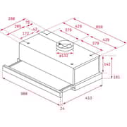 TEKA Pull‑Out Extraction Hood Dual Motor 90 cm - TL 9310