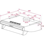 TEKA C 6310 60cm Classical integrated hood with 3 speeds and 1 motor