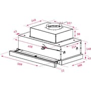 TEKA Pull‑Out Extraction Hood Fingerprint‑Proof front panel and 2+1 speeds - CNL 6610 60 cm