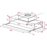 TEKA Pull‑Out Extraction Hood Fingerprint‑Proof Panel & Multi‑Speed 90 cm - CNL 9610