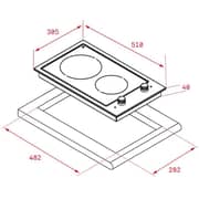 TEKA EFX 30.1 2H Modular Vitroceramic Hob in 30 cm