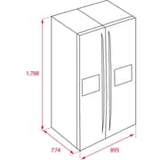 TEKA Side By Side Refrigerator 574 Litres RLF74925SS