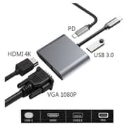 Blueendless HC-401A 4 in 1 USB-C Hub Grey
