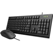 Rapoo Wired Keyboard & Mouse Black