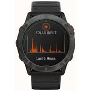 Garmin 010-02157-21 Fenix 6X Pro Solar Smartwatch Titanium Carbon Grey