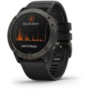 Garmin 010-02157-21 Fenix 6X Pro Solar Smartwatch Titanium Carbon Grey