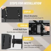 WB TV Wall Bracket 40inch to 65inch Black
