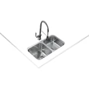 TEKA Undermount Stainless Steel Sink Dual‑Bowl Overflow - BE 2B 845 R