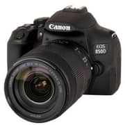 كاميرا رقمية كانون بعدسة أحادية عاكسة سوداء طراز  EOS 850D   مع عدسة  EFS  مقاس 18-55  مم ومثبت  IS  وتقنية  STM.