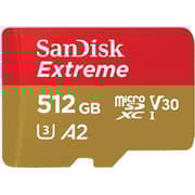 Sandisk Extreme Micro SDXC Memory Card 512GB Red and Brown SDSQXA1-512G-GN6MN