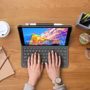 Logitech iPad Air (3rd Generation) Keyboard Case, Slim Folio with Integrated Wireless Keyboard graphite English/Arabic 920-009650