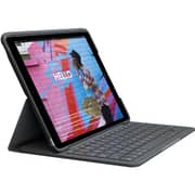 Logitech Slim FOLIO iPad Keyboard Case 10.2 Inch, 7th Generation, Bluetooth, With Integrated Wireless Keyboard, AR Layout Graphite