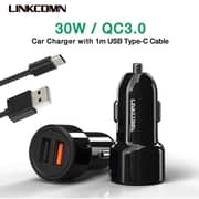 Linkcomn Dual USB Car Charger 590mm Black