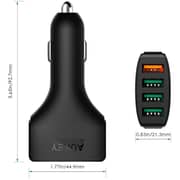Aukey 4 Port Quick 3.0 Car Charge Black