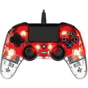 NaconWired Illuminated Compact PS4 Controller Crystal Red