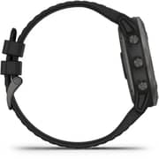 Garmin 010-02157-11 6X Fenix Sapphire Carbon Grey Dlc Band Watch W/Black