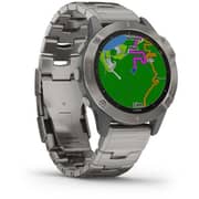 Garmin 010-02158-23 6 Fenix Sapphire Titanium Band Watch Grey W/Ti