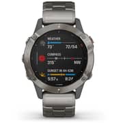 Garmin 010-02158-23 6 Fenix Sapphire Titanium Band Watch Grey W/Ti
