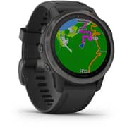 Garmin 010-02159-25 6S Fenix Sapphire Carbon Band Watch Grey Dlc W/Black